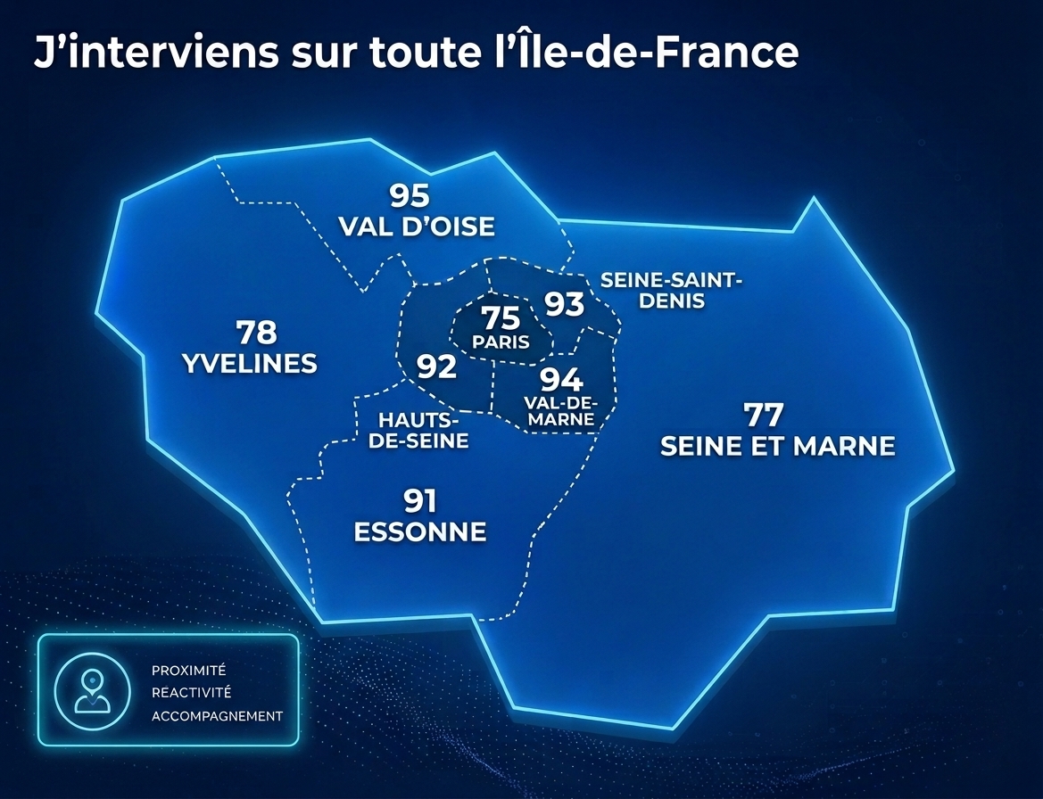 Zone d’intervention ENJ Conseil en Île-de-France